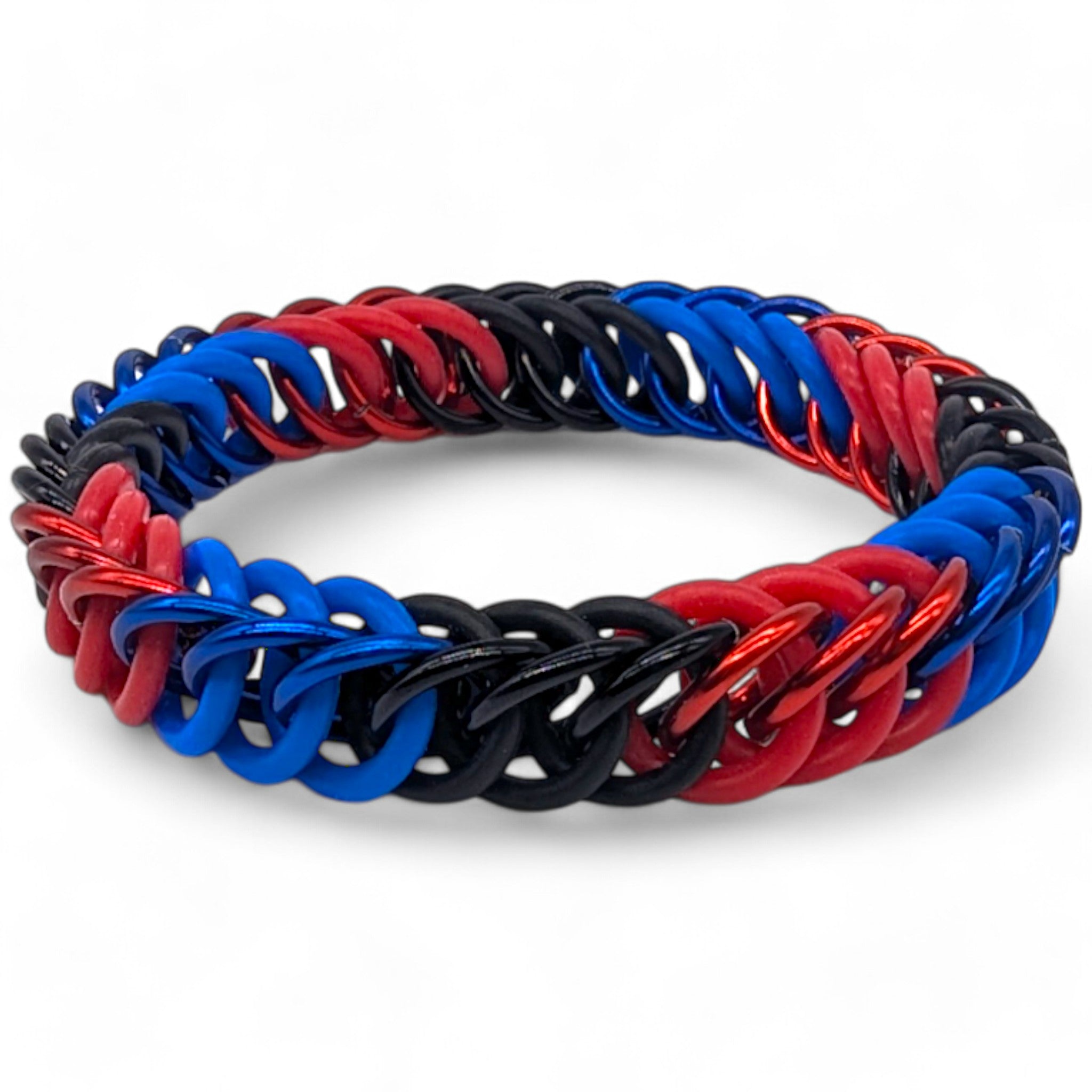 Eternium Glowflex Bracelet - 'Venom' - Black, Blue, & Dark Red