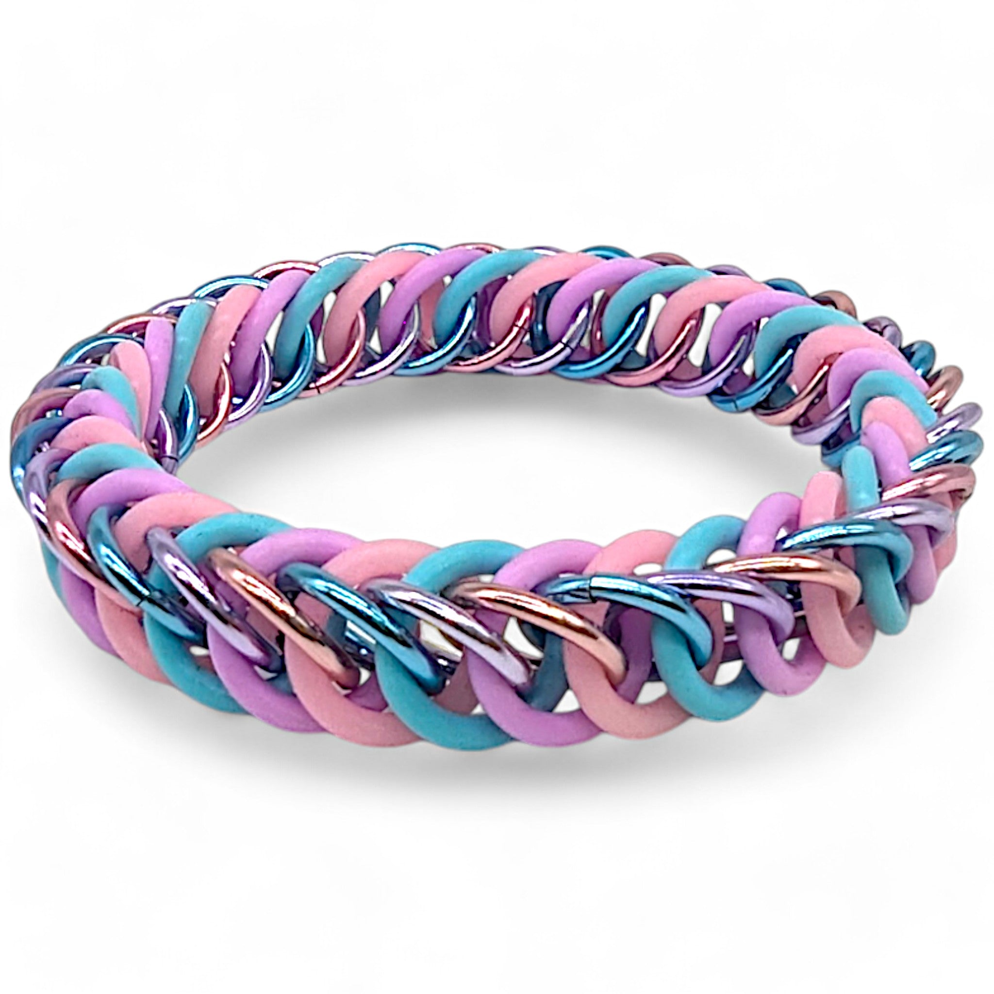Eternium Glowflex Bracelet - 'Fairy-Corn' - Baby Pink, Baby Blue, Light Purple