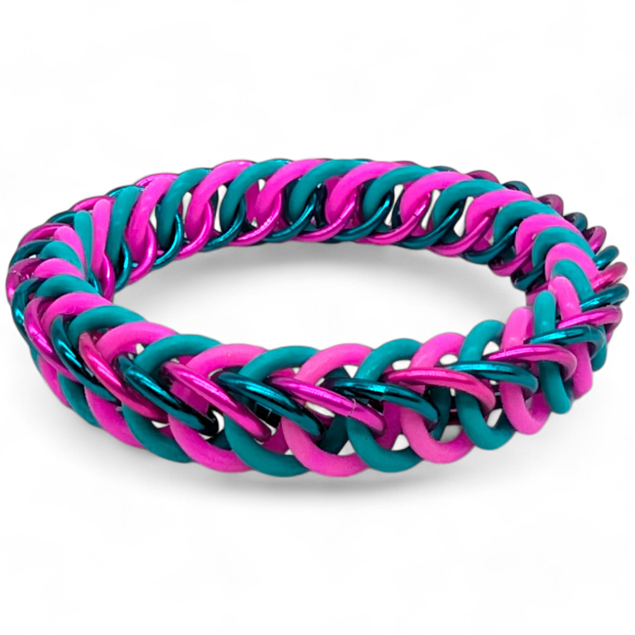 Eternium Glowflex Bracelet - 'Rose Garden' - Neon Pink & Teal