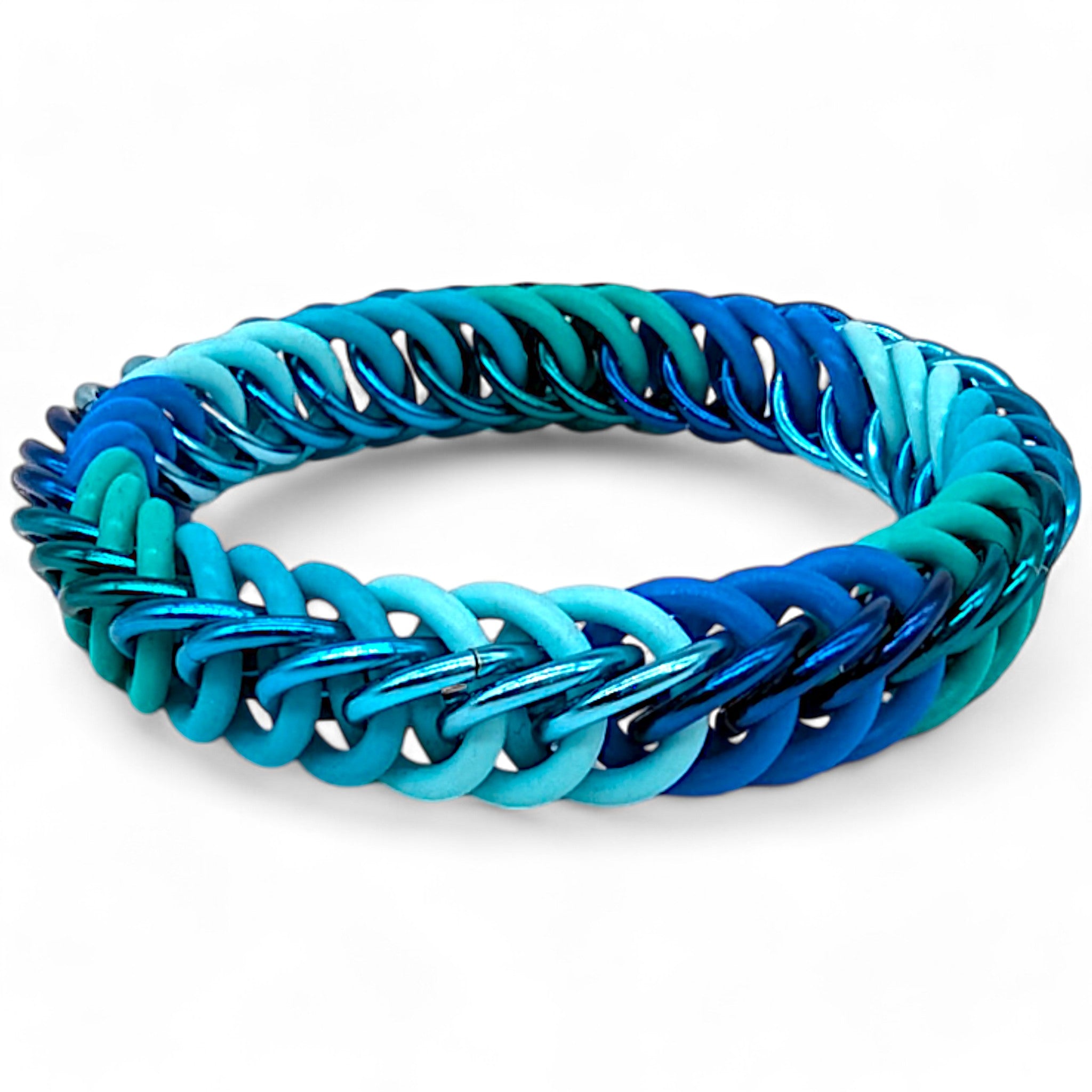 Eternium Glowflex Bracelet - 'Riptide' - Aqua Blue, Light Blue, Sonic Blue, Teal