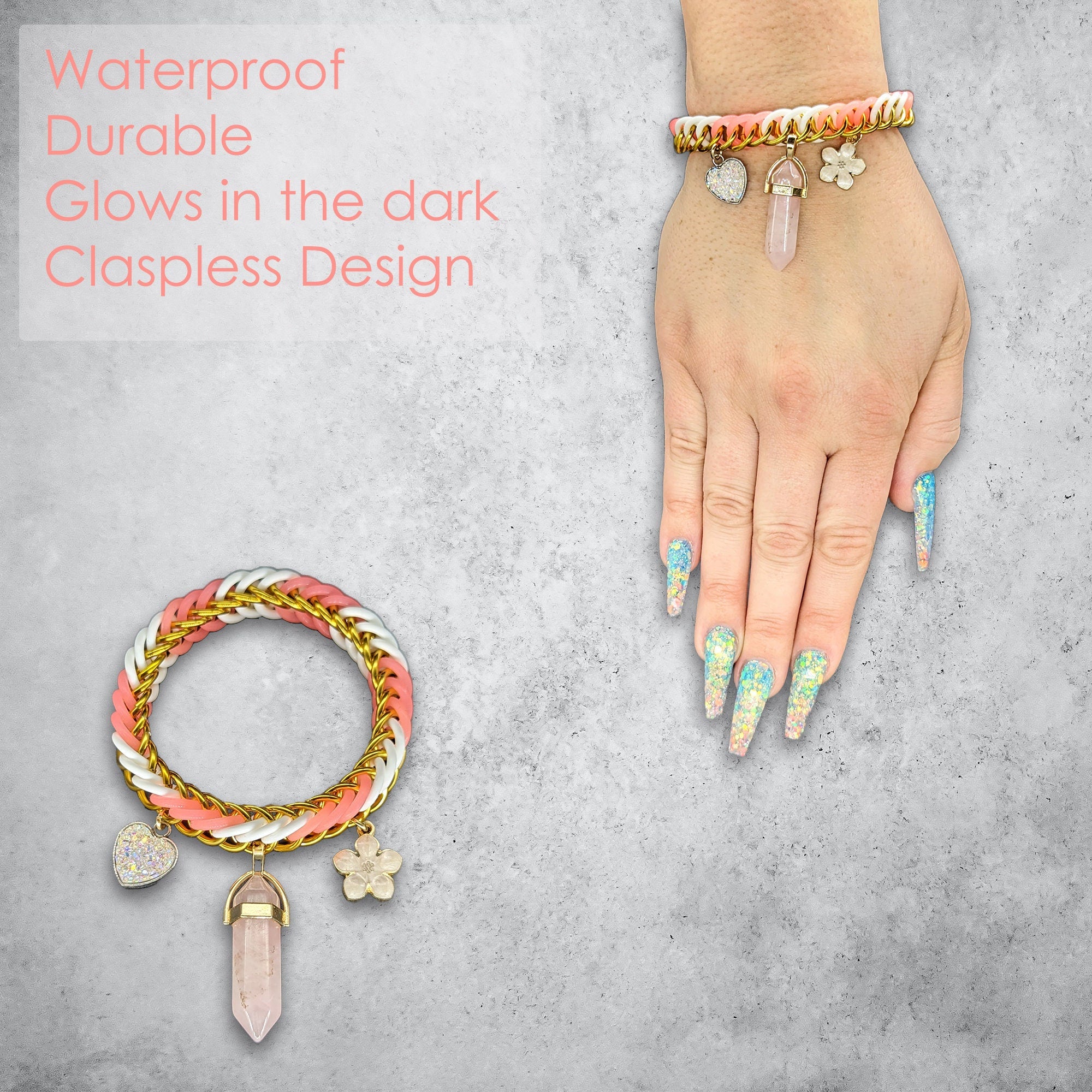 Eternium Surf Bracelet - White & Pink