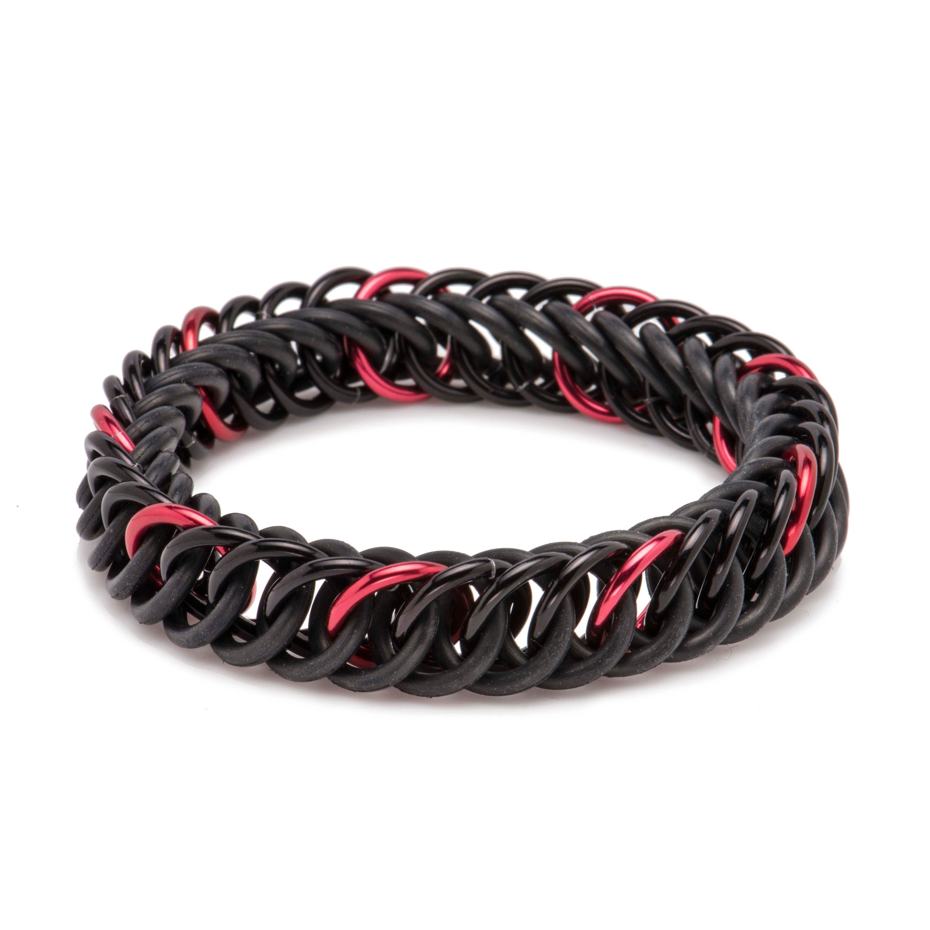 Elegant Everyday Interlocking Bracelet and Red