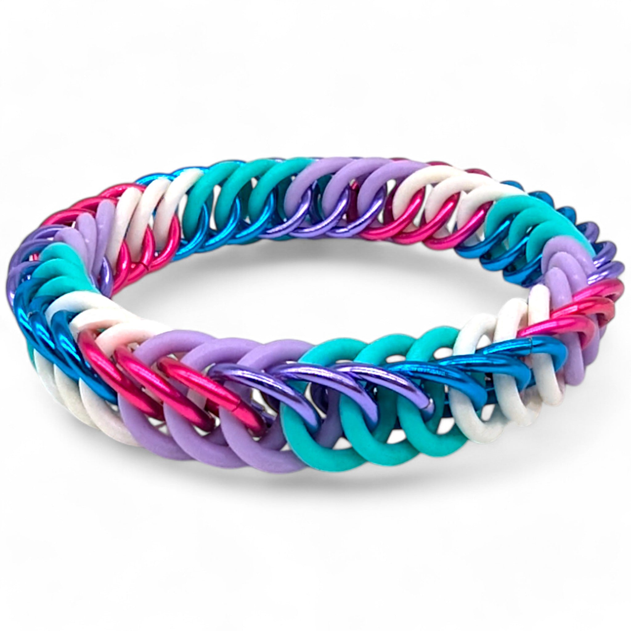 Eternium Glowflex Bracelet - 'Dreamcatcher' - Light Purple, Mint, & Neon White