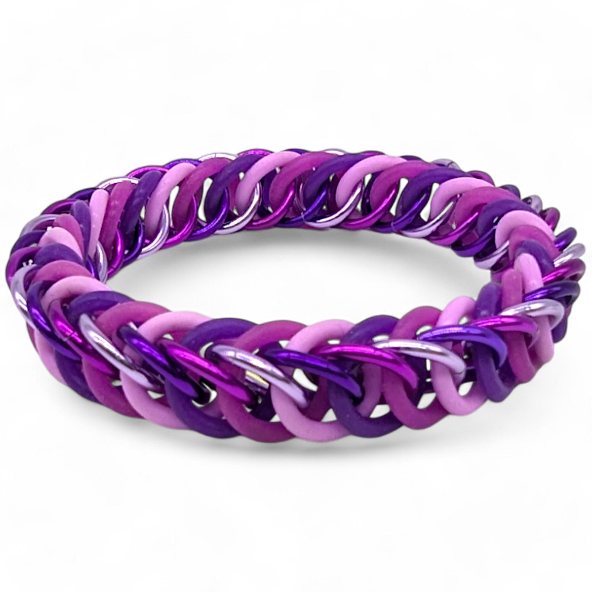 Eternium Glowflex Bracelet - 'Wicked Wave' - Light Purple, Barney Purple, Dark Purple