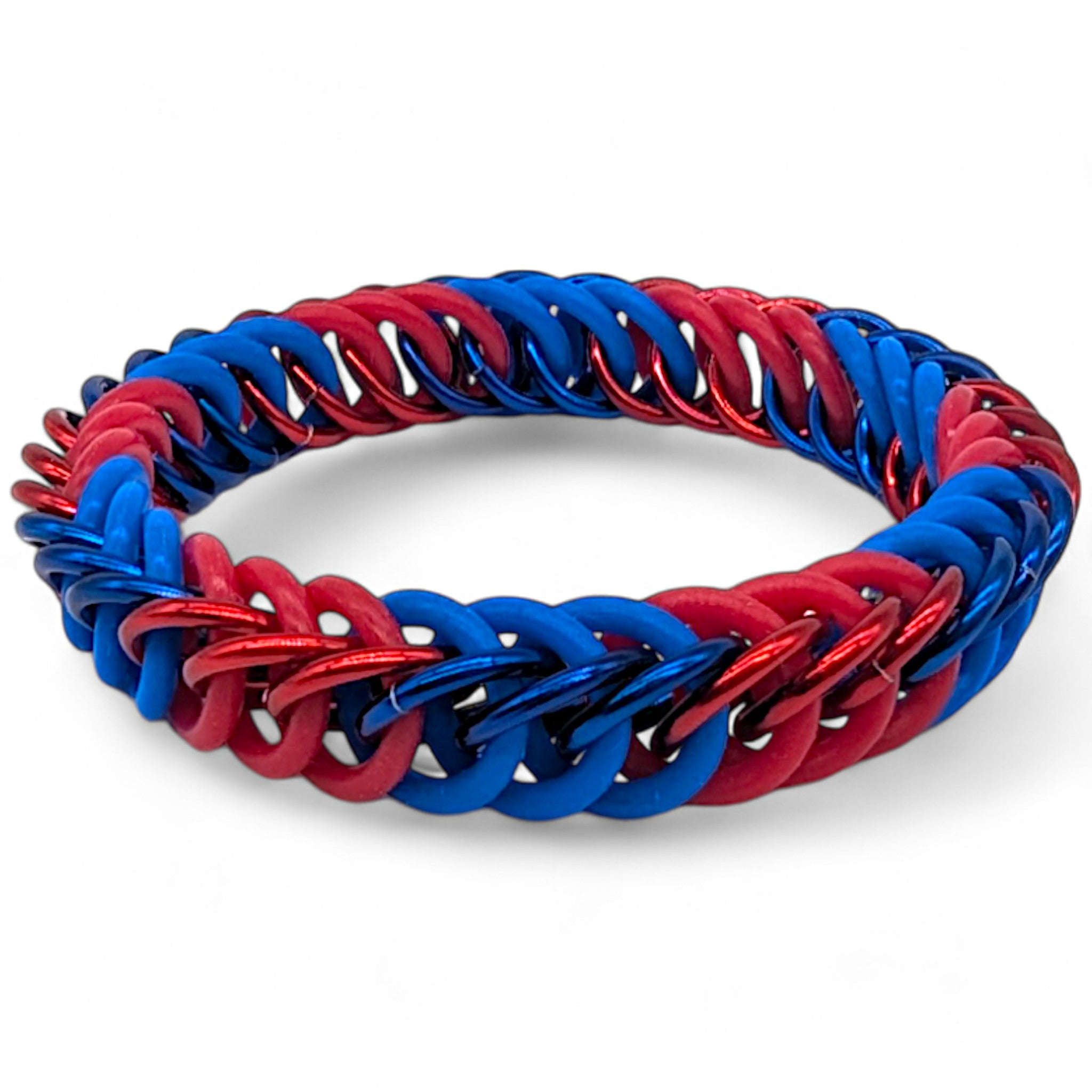 Eternium Glowflex Bracelet - 'Webslinger' - Dark Red & Blue