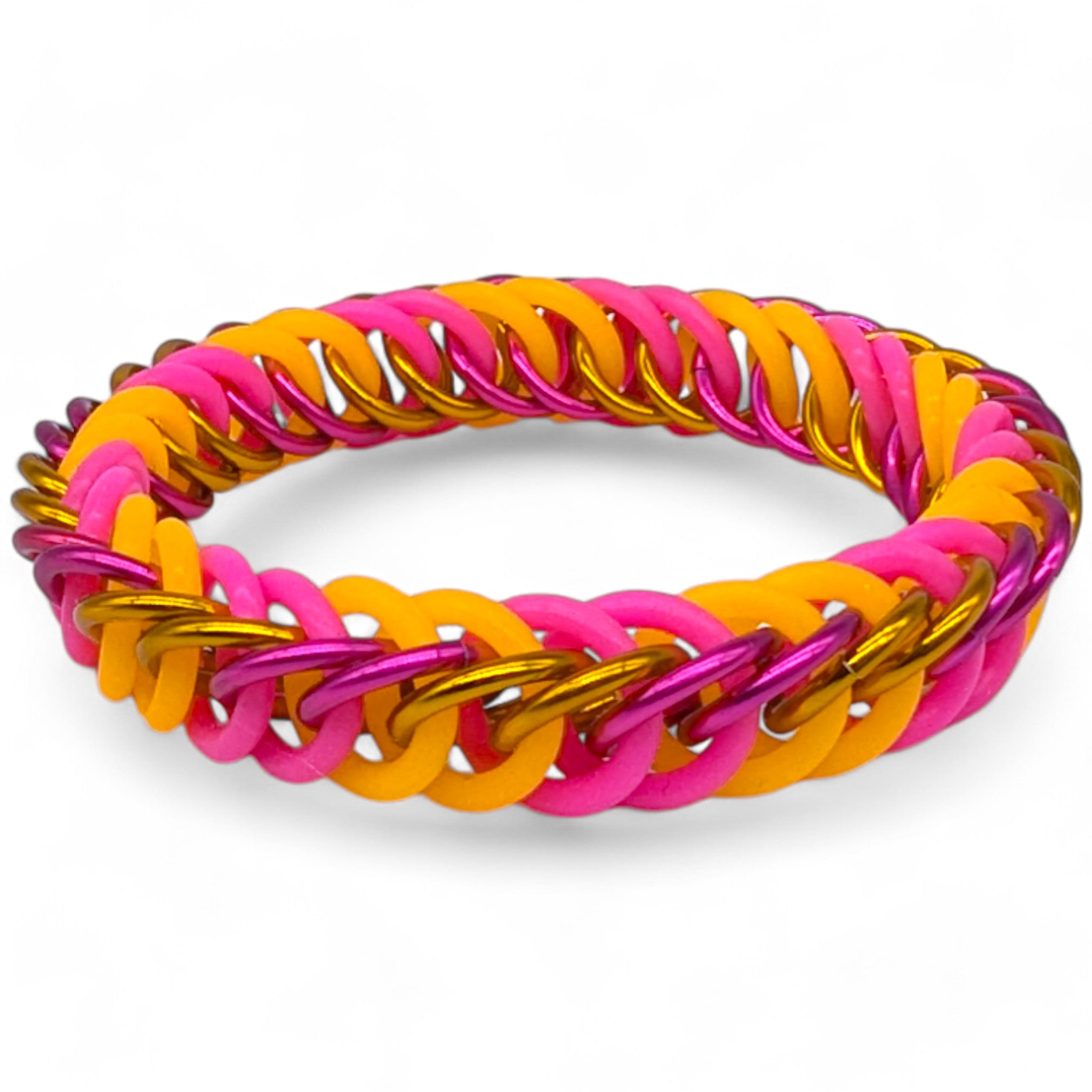 Eternium Glowflex Bracelet - 'Neon Sunset' - Neon Orange & Neon Pink