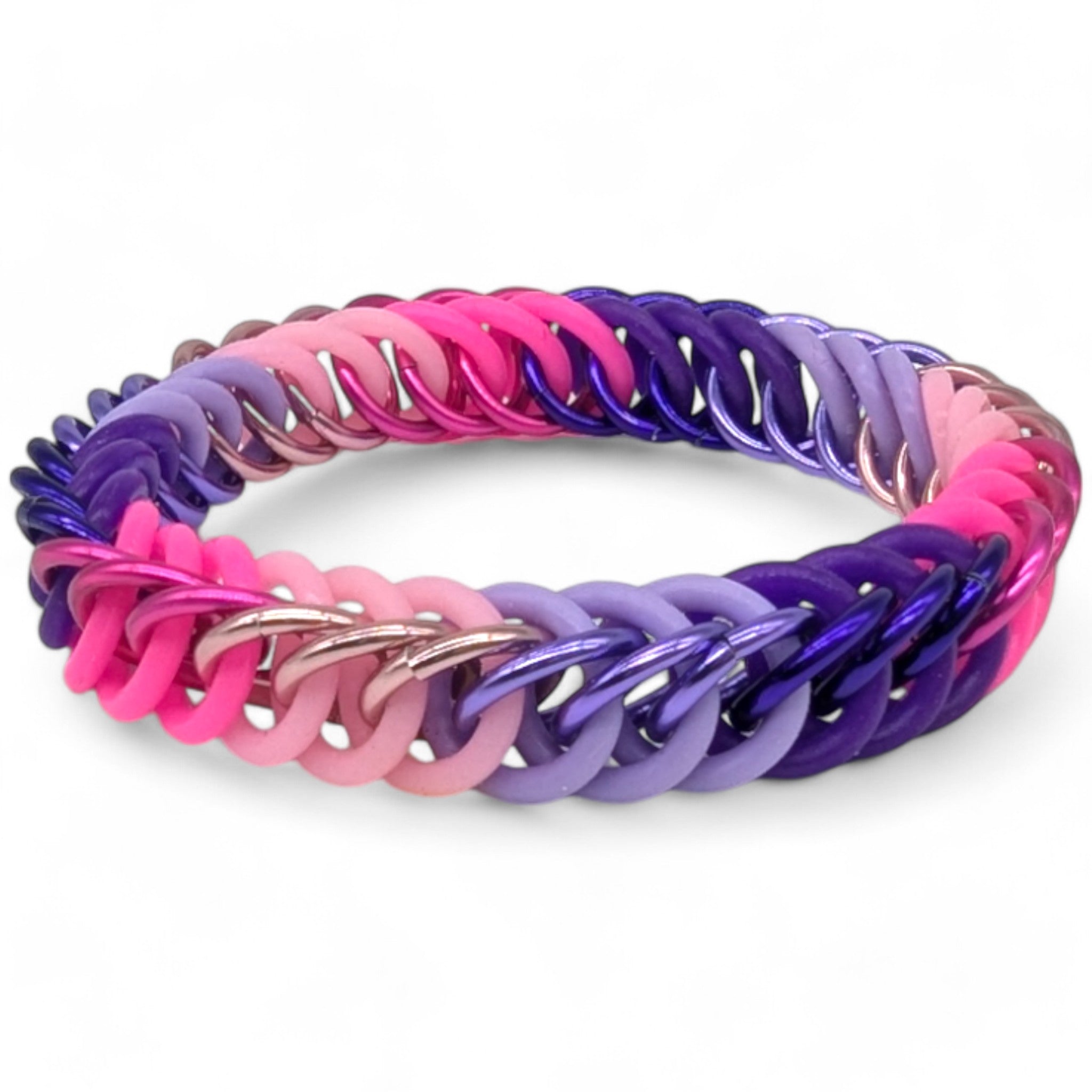 Eternium Glowflex Bracelet - 'Electric Blush' - Neon Pink, Baby Pink, & Dark Purple