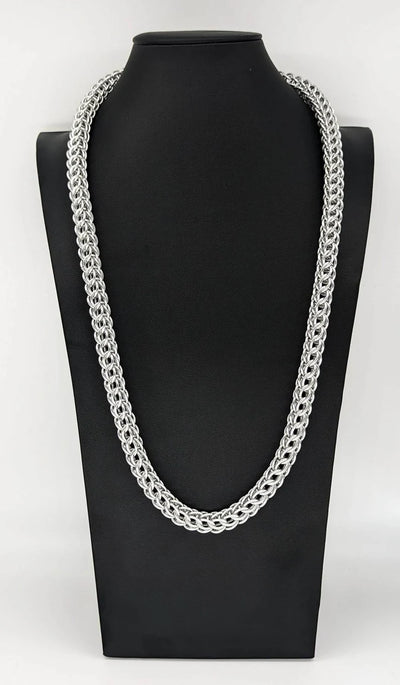 Silver Chainmail Necklace (Customizable)