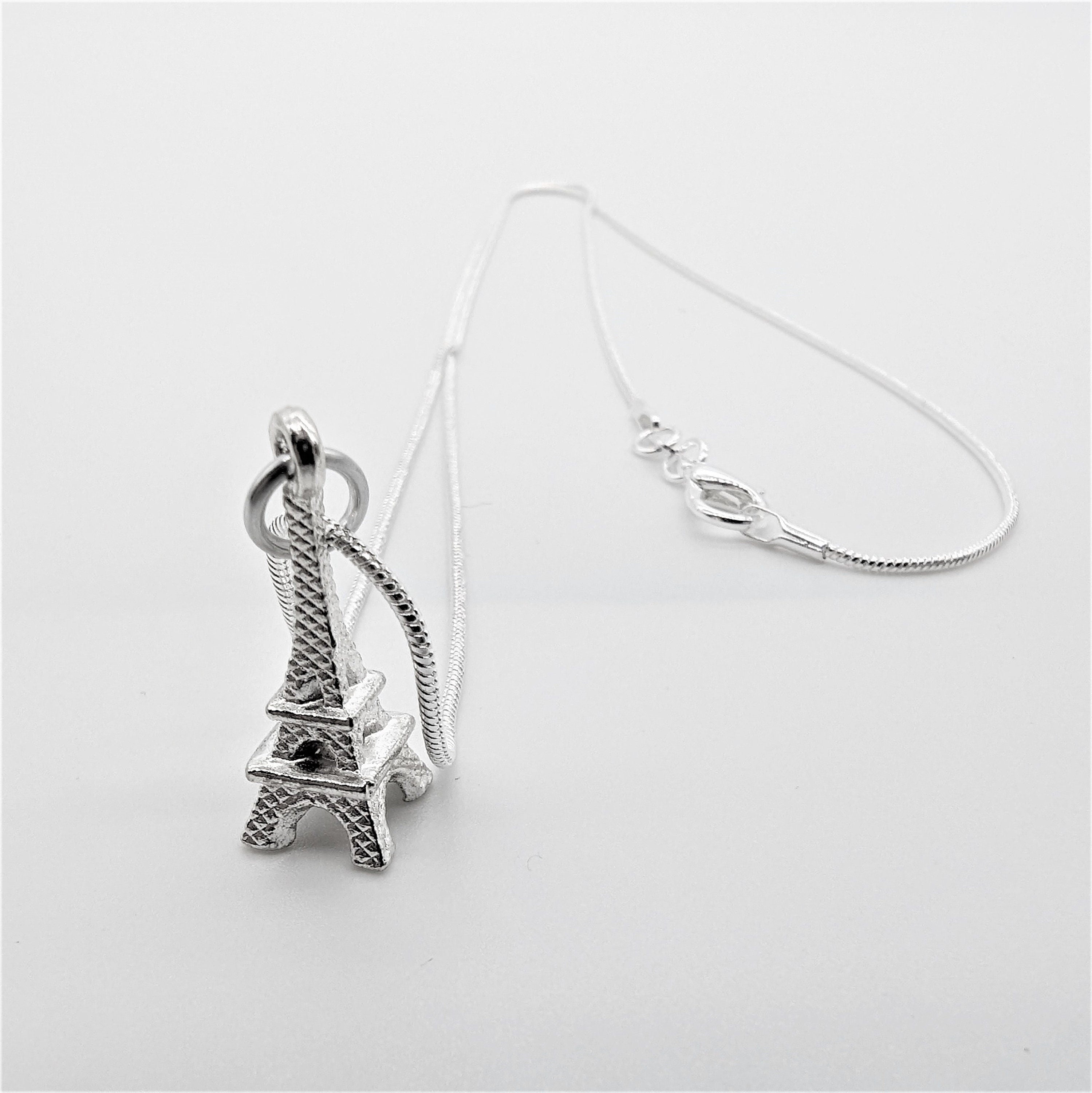 Silver Eiffel Tower Charm Jewelry