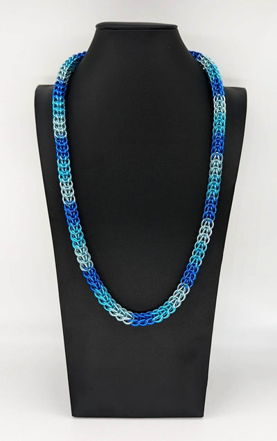 Blue Chainmail Necklace