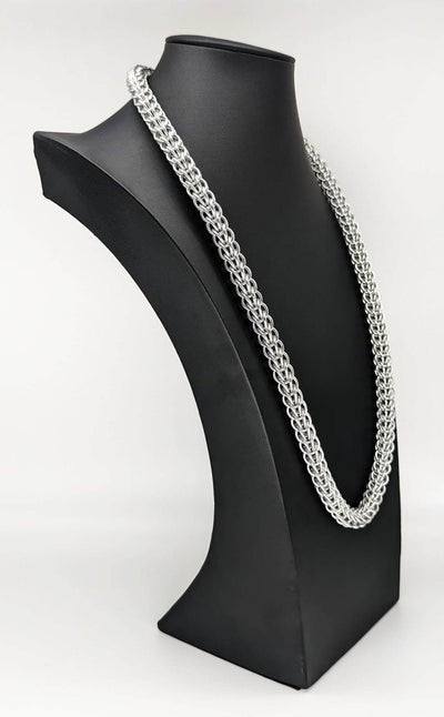 Silver Chainmail Necklace (Customizable)