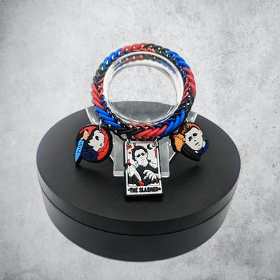 Blue & Red Slasher Bracelet Place in Revolving Stand