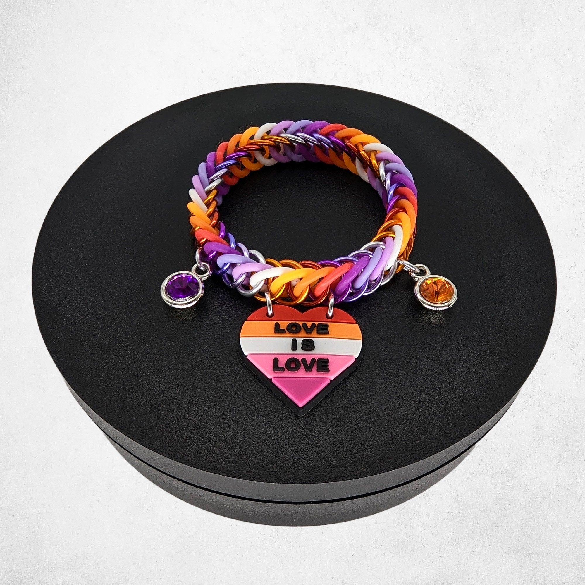 Elegant Lesbian Pride Bracelet