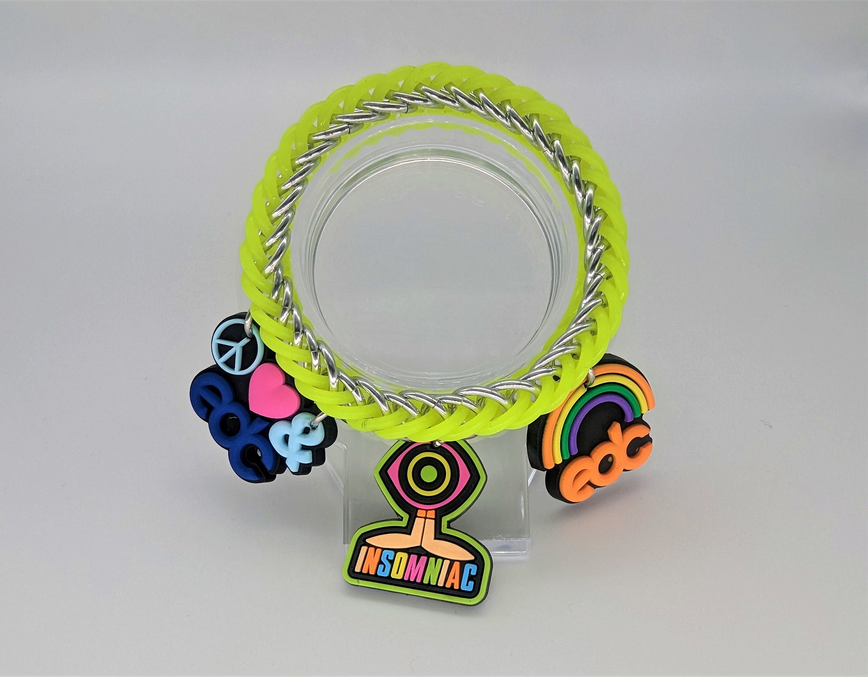 Glow-in-the-Dark Kandi Charm Bracelet
