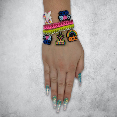 Glow-in-the-Dark Kandi Charm Bracelet
