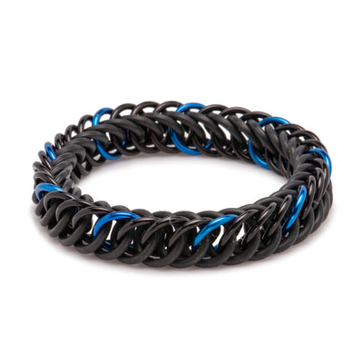 Elegant Everyday Interlocking Bracelet Black and Blue