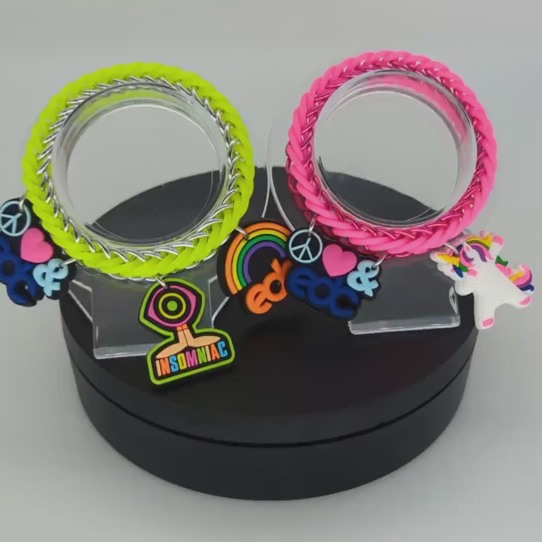 Glow-in-the-Dark Kandi Charm Bracelet